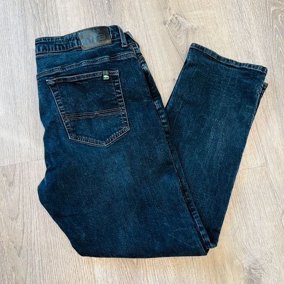 Men's Buffalo David Bitton Ash-X Slim Stretch Jeans Blue Dark Wash Size 40x32 - Picture 2 of 14